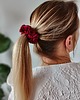 gumki do włosów Gumka jedwabna, scrunchie, frotka burgundy rose MIDI 2