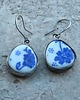 kolczyki wire wrapping China blue  - kolczyki 1