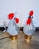 lampy stołowe Lampki Kogut i Kura Vintage Szkło Artystyczne Lata 80 7