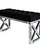 ławki Ławka Metalowa Loft Siedzisko Pikowane Czarny LPM-14 2