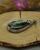 wisiory Duży wisior złoty labradoryt wire wrapping 4
