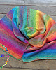 szale damskie UNIKAT szal dziergany (jak tkany) "Rainbow" 2