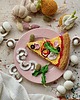 zabawki - inne Szydełkowy kawałek pizzy z szynką i dodatkami 3