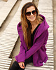 bluza z kapturem damska Peleryna MKTP purpurowy 3