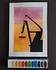 grafiki i ilustracje Akwarela Żuraw Stoczniowy GDAŃSK, 20,5 x 29 cm 2