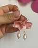 kolczyki z masy plastycznej Kolczyki z kwiatami hortensji- ręczne robienie -handmade kwiaty 1