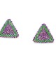 kolczyki szklane Kolczyki Trójkątne Sztyfty "Egzotyczny Duet" 1