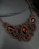kolie Naszyjnik sutasz w odcieniach czekolady handmade 2