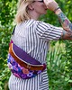saszetka nerka Fioletowa nerka damska w kwiaty PURPUROWA FUZJA 3