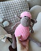 przytulanki dla niemowląt i dzieci Maskotka owieczka na szydełku Baranek bubble pink 9