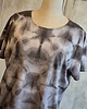 t-shirt damskie T-shirt shibori farbowany roślinami Taniny 1