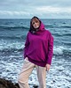 bluza z kapturem damska Bluza oversize amarantowa z kapturem 3