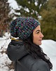czapki damskie Kolorowa duża czapka beanie z wełną i alpaką 2
