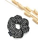 gumki do włosów Scrunchie/frotka Czarna kwiatuszki 1