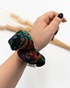 gumki do włosów Jedwabna scrunchie Ciemna we wzory 2