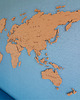 Ozdoby na ścianę Korkowa mapa świata 3