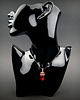 wisiory Wisiorek wire wrapping z malinowym kwarcem 4
