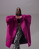 płaszcze damskie Płaszcz longline hoodie oversize fuksja 8