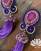 kolczyki soutache meduzy  fioletowe  - kolczyki sutasz 1