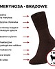 skarpetki damskie Bezuciskowe skarpety z MERINO WOOL brązowe 1