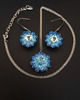 komplet biżuterii Błękitny Komplet Biżuterii "Aqua Bohemica Maxima" - Kolczyki i Naszyjnik 4