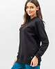 bluza bez kaptura damska Bluza basic ciepła ,,SEDA"  czarny 1