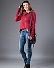 bluza bez kaptura damska Bluza Pati asymetryczna , krótka bluza dresowa 3
