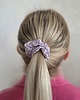 gumki do włosów Gumka jedwabna, scrunchie, frotka lawendowa krata MINI 1