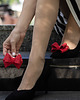 klipsy do butów Klipsy do butów Coquet - Kokardy 3D L / Red Suede 7