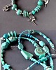 korale Długi naszyjnik Boho z turkusem i bali oryginalny prezent handmade 9