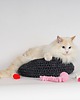 legowiska dla psów i kotów Legowisko bawełniane dla kota, grafit ze sznurka 1