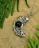 wisiory Wisiorek księżyc obsydian złocisty wire wrapping 1