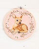 Ozdoby na ścianę Sarenka pink1, haft w tamborku 20 cm 6