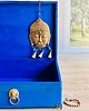 pojemniki na biżuterię Kufer boho na biżuterię, mandala, prezent, złote dodatki, granat 5
