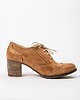 półbuty damskie OKSFORDKI NA 6 CM SŁUPKU - SKÓRA NATURALNA - MODEL 251 - KOLOR CAMELOWY 3
