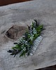 Ślubne ozdoby do włosów Zielony,  grzebyk do włosów z suszonych i stabilizowanych kwiatów 2