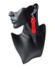 kolczyki soutache Czerwone kolczyki soutache z chwostami 3