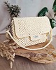 torby na ramię Elegance - torebka listonoszka ze sznurka - pastelowy żółty 1