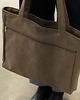 torby na ramię Torba NA LAPTOP Shopper w kolorze taupe z nubuku tapicerskiego 3
