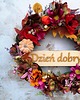 wianki Jesienny wianek z napisem Dzień Dobry 8