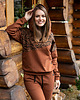 bluza z kapturem damska Bluza brown+zebra 1