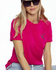 t-shirt damskie Koszulka - bawełniany t-shirt różowy /magenta Haft Koliber 1