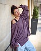bluza bez kaptura damska Bluza Shuri Smoky Purple 1