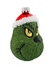 bombki Bombka choinkowa szklana ręcznie malowana: Zielony Grinch w czapce Mikołaja 1