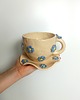 filiżanki Ceramiczny ręcznie robiony zestaw w kwiatki 1