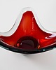patery i talerze Patera rubinowa, szkło Murano, włoski design, lata 60, produkcja: Włochy 5