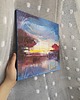 obrazy Obraz ręcznie malowany na płótnie 30x30 cm - abstrakcyjny pejzaż 4