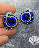 kolczyki soutache niebieskie małe - kolczyki sutasz 1