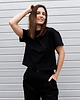 t-shirt damskie T-shirt Crop-Voila Czarny 3