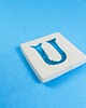 magnesy Ceramiczny magnes, niebieska literka U 2
